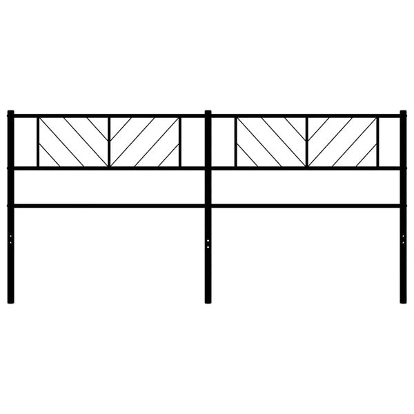 vidaXL Metal Replace Headboard Black 193 cm