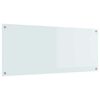 vidaXL Kitchen Backsplash White 120 x 50 cm Tempered Glass
