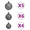 vidaXL Artificial Pre-lit Christmas Tree with Ball Set Pine Cones 180 cm