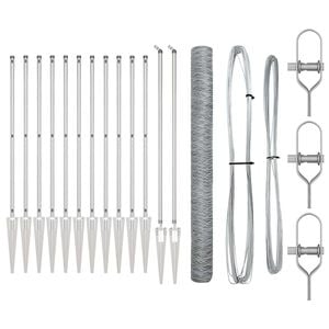 vidaXL Welded Wire Fence with Spikes 25 x 1.5 m (W x H)