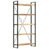 vidaXL 5-Tier Bookcase 90x30x180 cm Solid Mango Wood