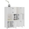 vidaXL Book Cabinet White 90x30x90 cm Engineered Wood