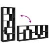 vidaXL Room Divider Bookcase Black 67x25x161.5 cm Engineered Wood