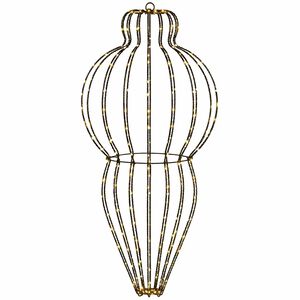 vidaXL Christmas Finial Light 320 LEDs Warm White Dia. 40 x 75 cm