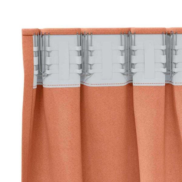 vidaXL Blackout Curtains with Rings 2 pcs Terracotta 225 x 140 cm