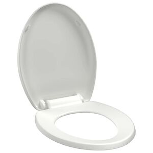 vidaXL Soft-close Toilet Seat with Quick-release Design White