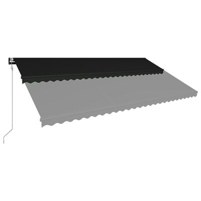 vidaXL Retractable Awning with Wind Sensor & LED 600x300 cm Anthracite