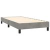 vidaXL Box Spring Bed Frame Light Grey Single Velvet (UK/IE/FI/NO only)