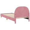 vidaXL Children's Bed Frame with Headboard Pink 80 x 200 cm Velvet