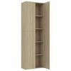 vidaXL Office Cabinet Sonoma Oak 60x32x190 cm Engineered Wood