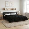 vidaXL Full Year Duvet Quilted Black 200 x 240 cm Microfiber