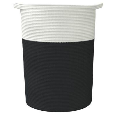 vidaXL Storage Basket Black and White Ø49x65 cm Cotton