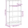 vidaXL Bookcase Grey Sonoma 80.5x35x139 cm Engineered Wood