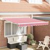 vidaXL Retractable Awning Retractable Red and White 300 x 250 cm