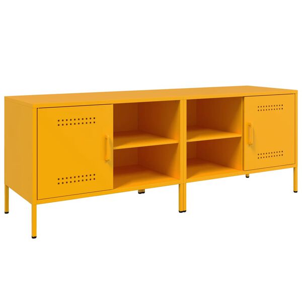 vidaXL TV Cabinets 2 pcs Mustard Yellow 68x39x50.5 cm Steel