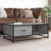vidaXL Coffee Table Grey Sonoma 90x57x35 cm Engineered Wood and Metal