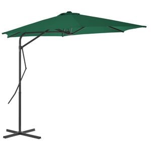 vidaXL Garden Parasol with Steel Pole 300 cm Green
