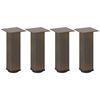 vidaXL Coffee Table Legs 4 pcs Natural Steel 42-44 cm Steel