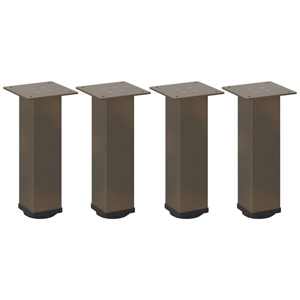 vidaXL Coffee Table Legs 4 pcs Natural Steel 42-44 cm Steel
