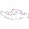 vidaXL Storage Bed Frame Black Oak 160 x 200 cm Engineered Wood