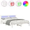 vidaXL Bed Frame with Headboard White 160 x 200 cm Solid Pine Wood