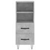 vidaXL Highboard Concrete Grey 34.5x34x180 cm Engineered Wood