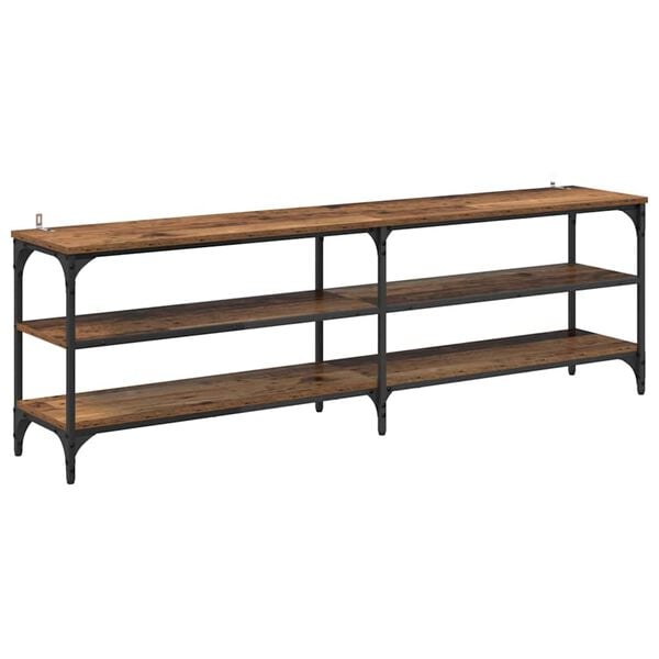 vidaXL TV Cabinet Old Wood 160 x 30 x 50 cm Engineered Wood and Iron