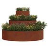 vidaXL Garden Planter Brown 90 x 90 x 20 cm Weathering Steel