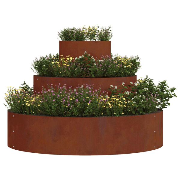 vidaXL Garden Planter Brown 90 x 90 x 20 cm Weathering Steel