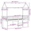 vidaXL High Sleeper Bed without Mattress White 90x190 cm Single Solid Wood Pine
