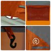 vidaXL Camping Tent Cabin 4-Person Grey and Orange Waterproof