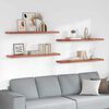 vidaXL Wall Shelf 4 pcs Red 120 x 23.5 x 4 cm Engineered Wood