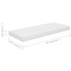 vidaXL Floating Wall Shelf High Gloss White 60x23.5x3.8 cm MDF