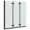 vidaXL Shower Enclosure Black 130 x 138 cm ESG Glass and Aluminium