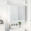 vidaXL Bathroom Mirror Cabinet White 60 x 20 x 60 cm Engineered Wood