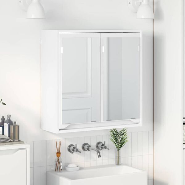 vidaXL Bathroom Mirror Cabinet White 60 x 20 x 60 cm Engineered Wood