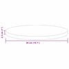 vidaXL Table Top Light brown Ø 50 x 2.5 cm Solid oak wood