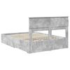 vidaXL Bed Frame Concrete Grey 140 x 190 cm Engineered Wood