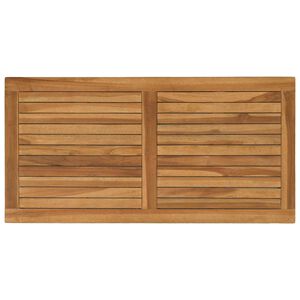 vidaXL Table Top Rectangular Solid Teak Wood Natural