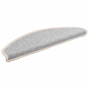 vidaXL Stair Mats 15 pcs 65x21x4 cm Silver Half Round Large