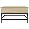 vidaXL Coffee Table Sonoma Oak 80x80x45 cm Engineered Wood and Metal