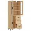 vidaXL Highboard Sonoma Oak 69.5x34x180 cm Engineered Wood