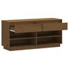 vidaXL Shoe Cabinet Honey Brown 110x34x52 cm Solid Wood Pine