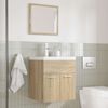 vidaXL 3 Piece Bathroom Furniture Set Sonoma Oak Engineered Wood
