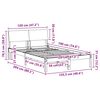 vidaXL Bed frame Brown and black 120 x 190 cm Solid pine wood