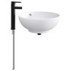 vidaXL Bathroom Wash Basin Matte Black 44 x 44 x 16 cm Metal