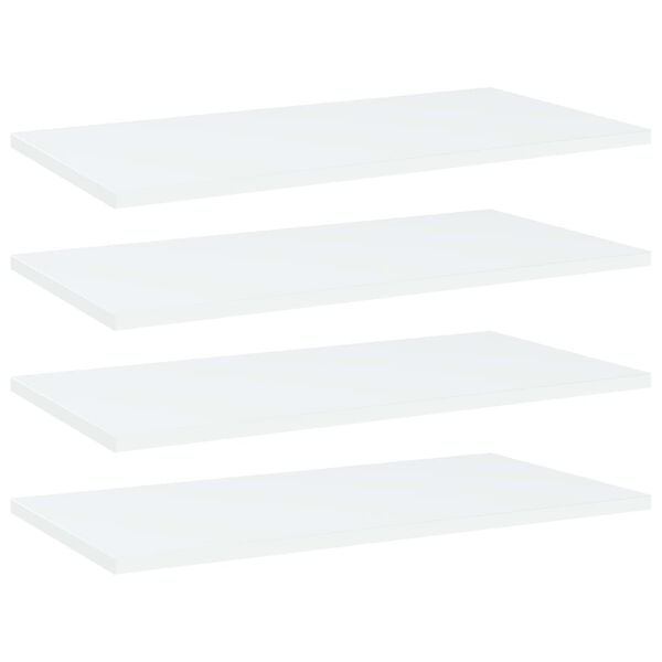 vidaXL Bookshelf Boards 4 pcs White 60x30x1.5 cm Engineered Wood