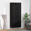 vidaXL Highboard Black Oak 69.5 x 34 x 180 cm Engineered Wood