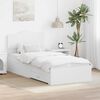 vidaXL Bed Frame with Headboard White 90 x 190 cm Engineered Wood