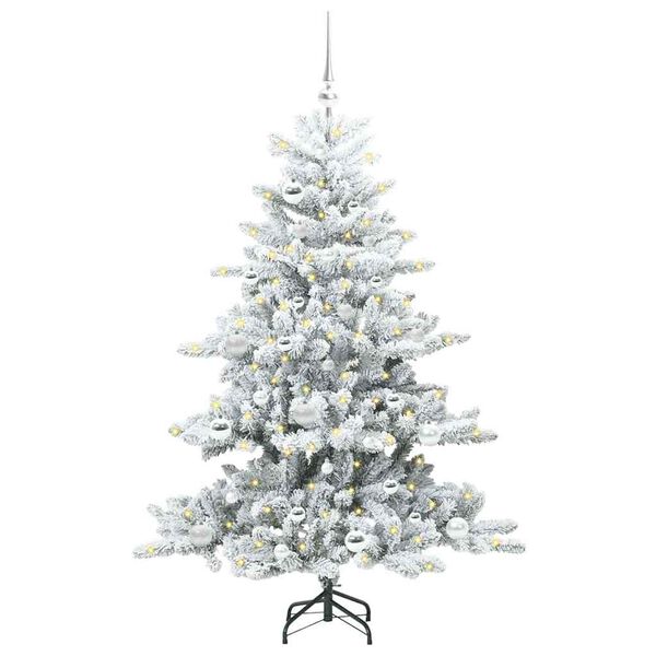 vidaXL Artificial Hinged Christmas Tree with 150 LEDs 150 cm PVC
